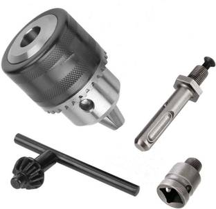 uptodatetools 13mm Drill Chuck with SDS-plus Shank, Socket Square Converter and 1/4 Inch Hex Shank, Fit Impact Driver Hammer, Electric Wrench and Air Screwdriver