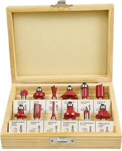 Maf Pro 12Pcs Premium Router Bit Set – 6mm Shank, Professional Quality with Wooden Case(12 Bits)