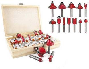 YAKAAWA 0406 12 / 15pcs Milling Cutter Router Bit Set
