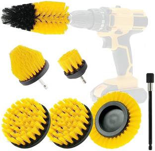 HANNEA 7PCS Drill Brush Attachment Electric Drill Brush Cleaning Brush Kit 7PCS Drill Brush Attachment Electric Drill Brush Cleaning Brush Kit Extension