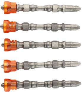 AS TOOL CENTER 5PCS PH2 Magnetic Phillips Cross Screwdriver Bits Set - 1/4 Magnetic Screwdriver Bit Cross Double Head Electric Screwdriver Bit