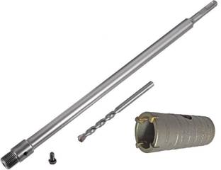 uptodateprouducts 30mm Concrete Cement Stone Wall Hole Saw & 350mm Round Rod SDS Plus Shank for Concrete, Cement, Wall & Hole