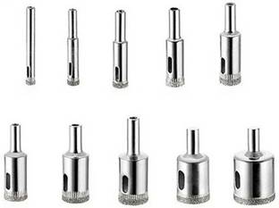 SRK 10pcs Tile Glass Hole Opener Saw Cutter Tool Bits When using, first position the 45° bevel drill