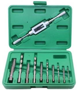 VTH 11Pcs Damaged Screw Extractor Set Bolt Drill Bits with Holding Wrench