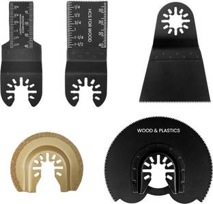 SERPLEX Oscillating Tool Blades Five Piece Universal Set For Wood Cutting Scraping Universal Quick Fit Oscillating Saw Blades Set For Wood Cutting Scraping Specialty Woodworking Bits Set
