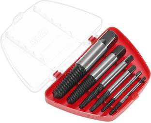 uptodatetools 6pcs Broken Bolt Screw Extractor Remover Set Easy Out Drill Bits Tools Kit 3-22mm 6pcs Broken Bolt Screw Extractor