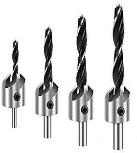 AASONS 4pcs Countersink Drill Bits, Woodworking AASONS Countersink Drill Bits for Woodworking 3 4 5 6mm