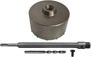 Inditrust Heavy duty 115mm SDS Plus Shank Concrete Hole Saw set Cutter with 300mm rod