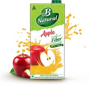 B Natural Apple Juice, Goodness of fiber, Vitamin C & E