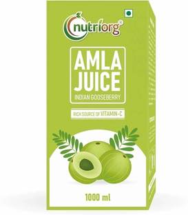 Nutriorg 100% Natural Cold-Pressed Amla Juice | Rich in Vitamin C and Antioxidants
