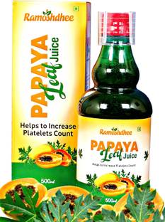 Ramoshdhee Organic Papaya Leaf Juice - Blood Platelets Count |Goodness of Vitamin C |500Ml