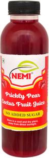 nemi Prickly pear cactus fruit juice with no added sugar red colour 500ml