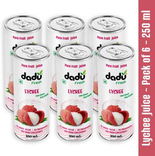 Dadu Fresh Lychee Juice - 250 ML (Pack of 6)