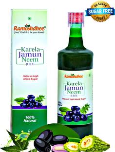 Ramoshdhee Organic Karela Jamun Neem Juice | Diabetes Care | Controls Blood Sugar Naturally