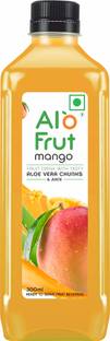 ALOFRUT Mango Aloevera Chunks & Juice | Ready to Serve Fruit Drink Pack of 5