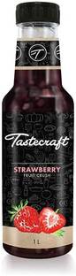 TasteCraft Premium Real Fruit Crush-1000ml (Strawberry)