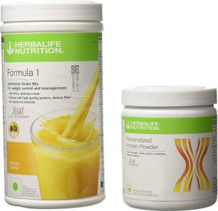 HERBALIFE Formula 1 Shake-500 g (Mango) with Personalized Protein Powder-200 g Nutrition Bars