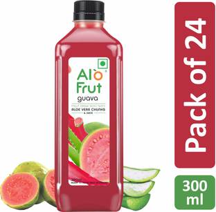 ALOFRUT Guava Aloevera Chunks & Juice 300 ml | Ready to Serve Fruit Drink