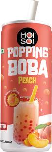 MOI SOI Popping Boba with Peach fruit drink | Boba Drink