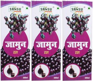Sansu Jamun Juice 500ml - Made from 100% Fresh Organic Jamun