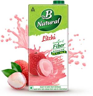 B Natural Litchi Juice, Goodness of fiber, Vitamin C & E