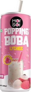 MOI SOI Popping Boba with Lychee fruit drink | Boba Drink