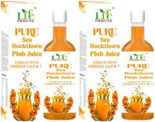 Life Immune Sea Buckthorn syrup || Ayurvedik juice 100 Present Result Pack of 2