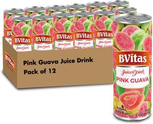 BVitas Pink Guava Juice Drink (Pack of 12) | 250 ml Each