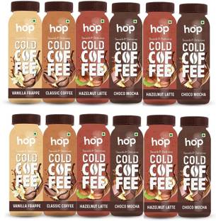 Hop Cold Brew Coffee - Cold Coffee Beverage 200 ml (Mix Coffee, Pack of 12)