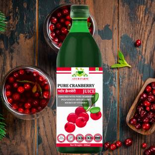 Ayur Farm Cranberry Juice Great for UTI, PCOS, Arthritis, Heart, & Liver | Cranberry Juice