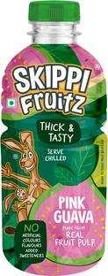 Skippi Ice Pops Thick & Tasty Skippi Fruitz Pink Guava Juice, 200 ML