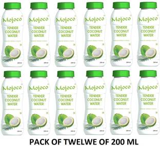 MOJOCO Refreshing Coconut Water,Made Using Real Tender Coconut Water-200 ML(Pack of 12)