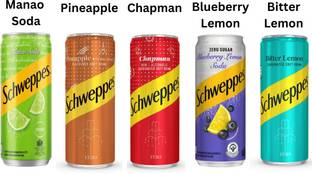 Schweppes Lemon, Pineapple, Chapman, Blueberry Lemon, Bitter Lemon IMPORT FROM SWITZERLAND