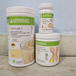 Herbalife Nutrition FORMULA-1 VANILLA SHAKE 500GM,PPP200GM& ENERGY DRINK CINNAMON AFRESH