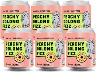 PUSHERS Peach Oolong Fizz Crisp and Refreshing Peach Oolong Sparkling Healthy Drink