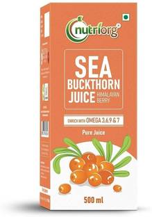 Nutriorg Sea Buckthorn Juice | Enriched with Omega 3,6, 9 and Rare Omega 7