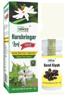 SANSU HEALTH CARE Harshingar Leaf Juice Natural Pain Relieve 500ml with Gond Siyah 50g