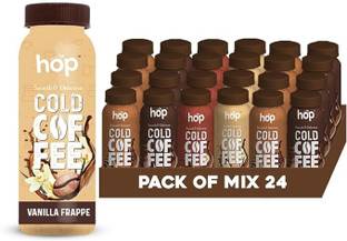 Hop Cold Brew Coffee - Cold Coffee Beverage 200 ml (Mix Coffee Pack of 24)