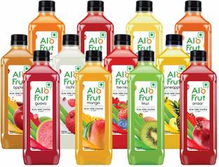 ALOFRUT Juices Taste Combo, 300 ml | Fruit Juice Mai Aloevera Chunks
