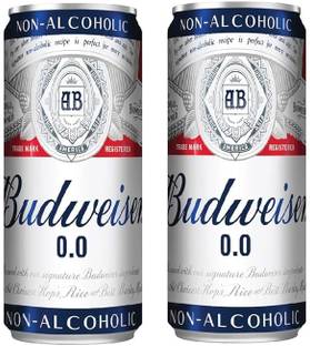 Budweiser Non Alcoholic Beer 330 ML Can ( Imported ) ( Pack of 2 ) (330 ml)