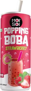 MOI SOI Popping Boba with Strawberry fruit drink