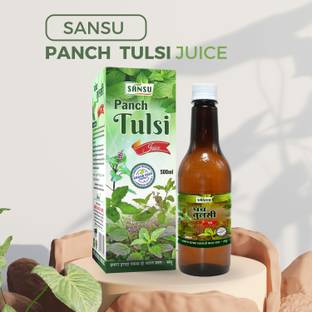 Sansu Panch Tulsi Juice For Fighting Cold, Flu, Cough, Sugar Free