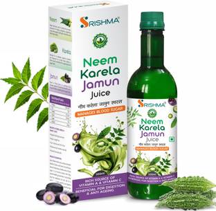Srishma Neem Karela Jamun Juice | Diabetic Care | Controls Blood Sugar Levels - 500ml