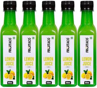 fruitaco Yellow Lemon Juice Concentrate deal for daily use in Cooking Pack Of 5 Lemon