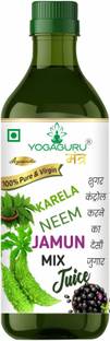 YOGAGURU MANTR Neem, Karela, Jamun Juice - 100% Natural & Sugar Free (500 ml)