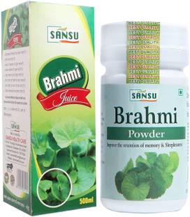 Sansu Brahmi Juice 500ml + Brahmi powder 100g Combo Pack