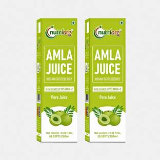 Nutriorg Amla Juice Good for hair & skin|Rich in vitamin C|Anti Aging|No sugar