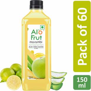 ALOFRUT Mosambi Juice with Aloevera Chunks 150mL | Ready to Serve Fruit Drink