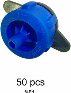 laxmi dripirrigation Drip Irrigation Online Dripper Emitter-(8Ltr./Hour)-Black & Blue (50 Pcs) Drip Irrigation Kit