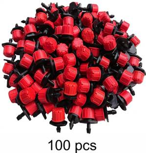 laxmi dripirrigation Adjustable Irrigation Dripper Sprinklers 1/4 Inch Emitters (100 Pcs) Drip Irrigation Kit